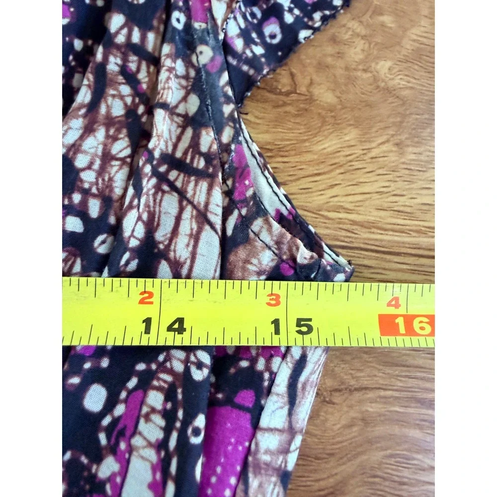 Ulla Johnson Asis Midi Dress Cotton Silk Batik Floral Tiered Purple Fuchsia 0